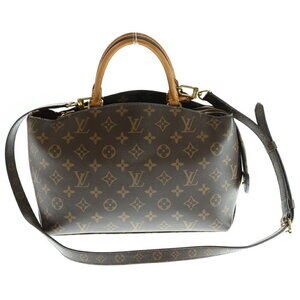 Louis Vuitton Bag Palais Handbag Brown Leather Shoulder RED Monogram